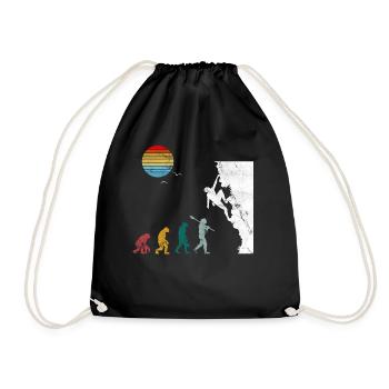Bouldering bouldering hall climbing - Drawstring Bag - black - Front