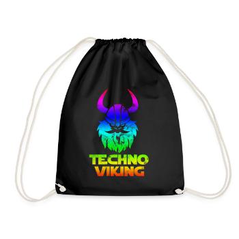 Germanic Techno Vikinger Nordmänner Germanic - Drawstring Bag - black - Front