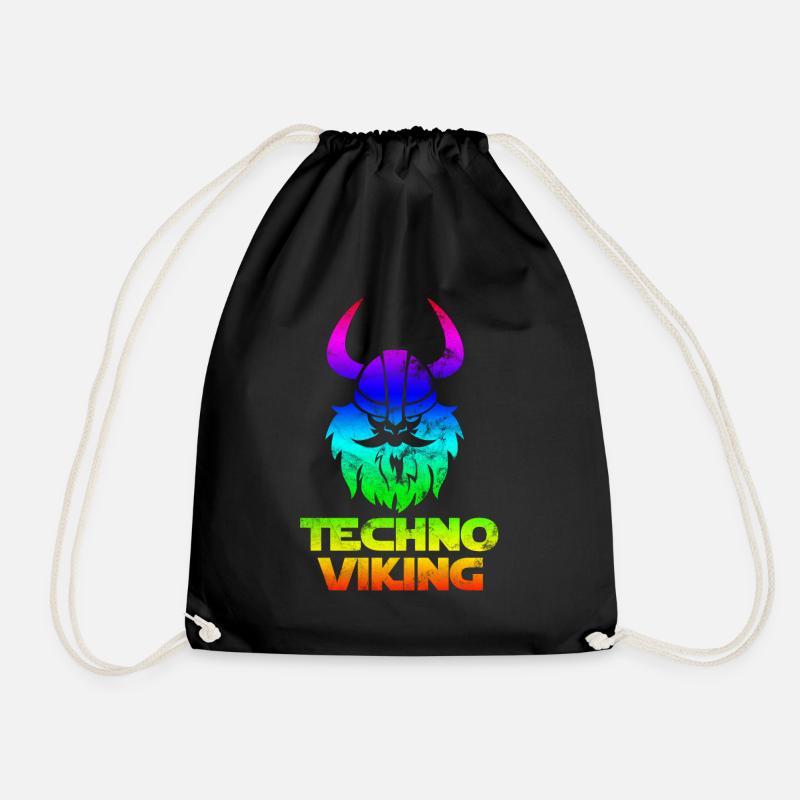 Germanen Techno Vikinger Nordmänner Germanic - Turnbeutel - Schwarz