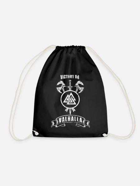 Germanen Valhalla Vikinger Design Odin Nordmänner - Turnbeutel - Schwarz