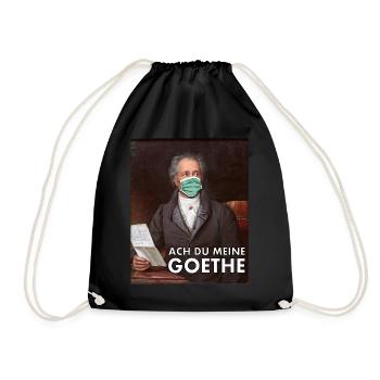 Oh you my Goethe mouthguard virus Wolfgang - Drawstring Bag - black - Front