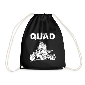 Quad Retro Vintage - Drawstring Bag - black - Front