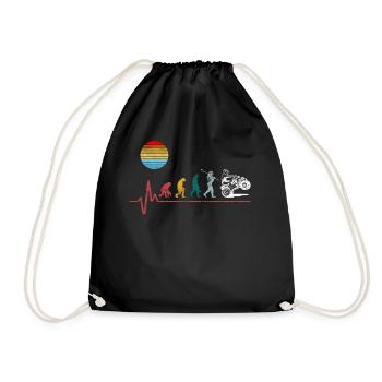 Quad Evolution Heartbeat - Drawstring Bag - black - Front