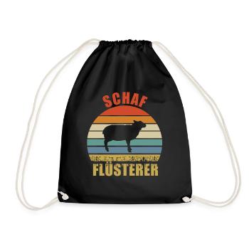 Schaf Flüsterer - Turnbeutel - Schwarz - Vorne