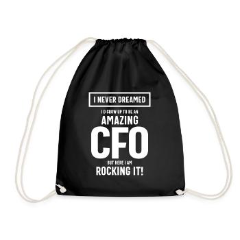 Erstaunliches CFO Job Title Geschenk - Turnbeutel - Schwarz - Vorne