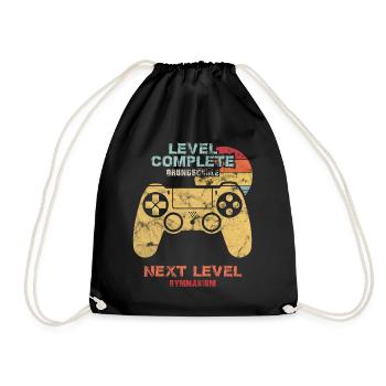 Level Complete Enrollment Gymnasium 5th grade Gam - Drawstring Bag - black - Front