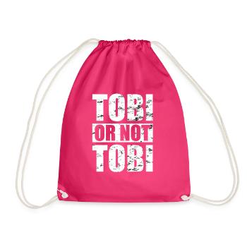 Tobi or not Tobi - design - Drawstring Bag - fuchsia - Front