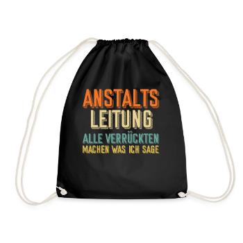 Anstaltsleitung Anstaltsleiter Beruf Arbeit - Turnbeutel - Schwarz - Vorne