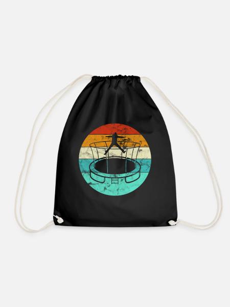 trampoline - Drawstring Bag - black