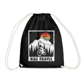 Vintage Gravel Bike Road Bike Ride Gravel Cyclocross - Sac de sport léger - noir - Devant