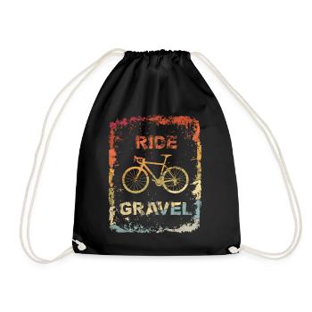 Gravel Bike Road Bike Ride Gravel Cyclocross Retro - Sac de sport léger - noir - Devant