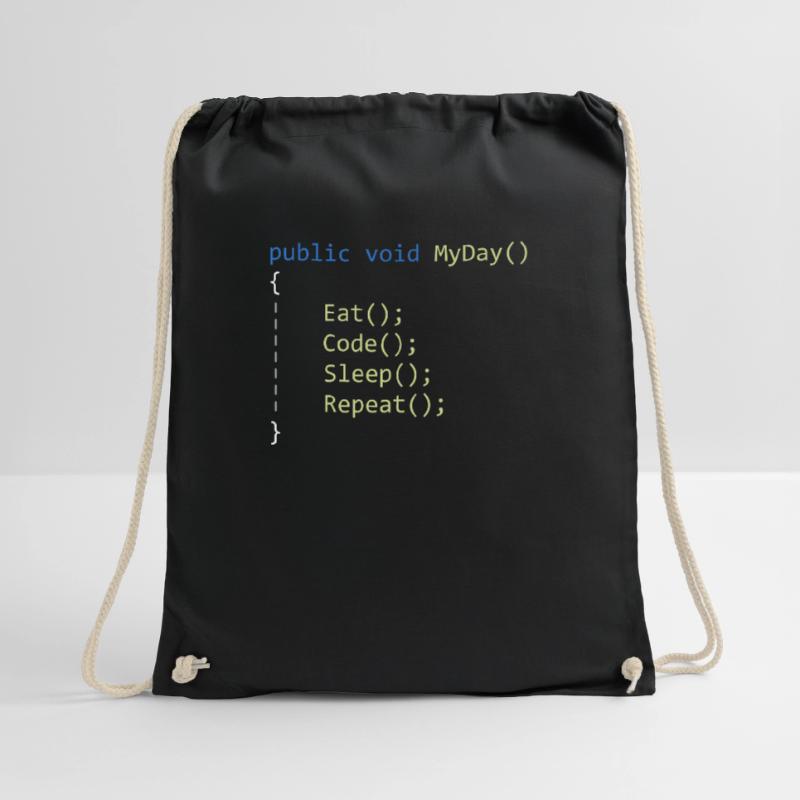 C# Eat Code Sleep Repeat - Programmierer Turnbeutel