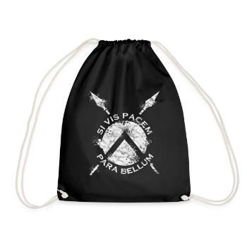 Si Vis Pacem Para Bellum - Sparta - Turnbeutel - Schwarz - Vorne