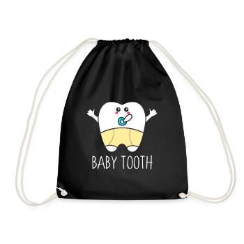 Baby teeth dentist - Drawstring Bag - black - Front