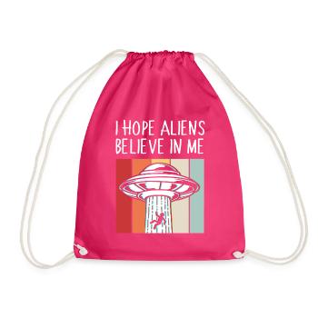 Alien - Drawstring Bag - fuchsia - Front