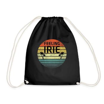 Feeling Irie Retro Sunset Jamaïque Reggae Rasta - Sac de sport léger - noir - Devant