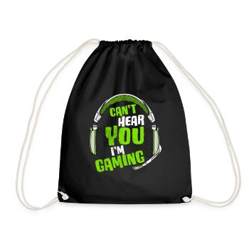 Je ne peux pas t'entendre, je joue - Sac de sport léger - noir - Devant