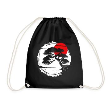 Bonsai Tree Bonsai Tree Gardener Japan Growth - Drawstring Bag - black - Front