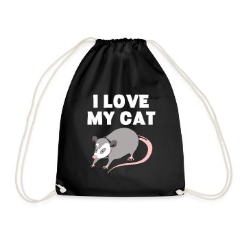 possum - Drawstring Bag - black - Front