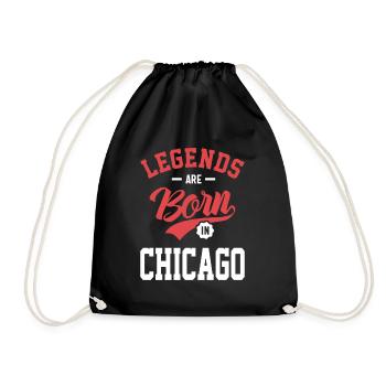 Legenden werden in Chicago geboren - Turnbeutel - Schwarz - Vorne