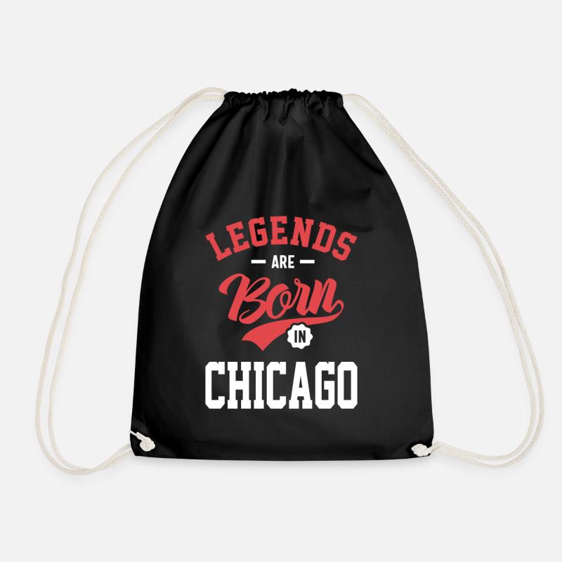Legenden werden in Chicago geboren - Turnbeutel - Schwarz
