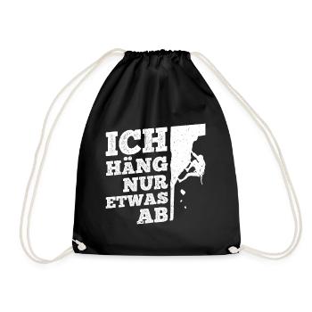 Bouldern und Klettern Geschenk - Turnbeutel - Schwarz - Vorne