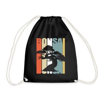 Bonsaibaum Gärtner Japan Wachstum Bonsai - Turnbeutel - Schwarz - Vorne