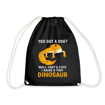 Gecko Lizard Geckos Reptile Reptiles - Drawstring Bag - black - Front