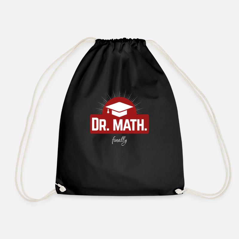 Dr. math. finally - endlich Doktor - Turnbeutel - Schwarz