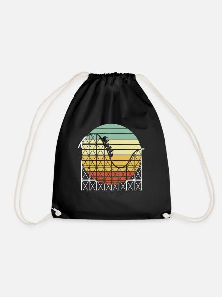 Roller coaster - Drawstring Bag - black