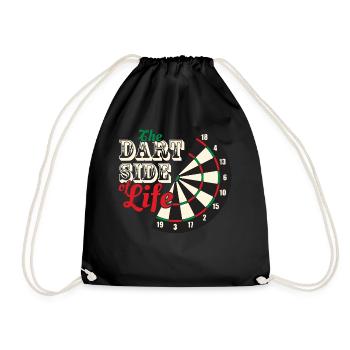 Dart The Dart side of Life Dartscheibe Dartboard - Drawstring Bag - black - Front