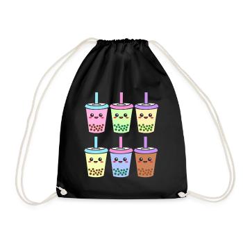 Bubble Tee Boba Tea - Turnbeutel - Schwarz - Vorne