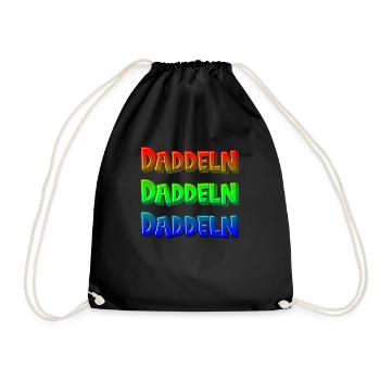 Daddeln - Gamer Design - Turnbeutel - Schwarz - Vorne