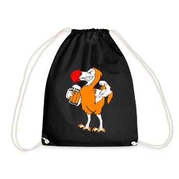 Dodo Gift Bird Ancient Fossil Archaeology Geek - Drawstring Bag - black - Front