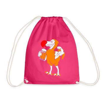 Dodo Geschenk Vogel Urzeit Fossil Archäologie Geek - Turnbeutel - Fuchsia - Vorne