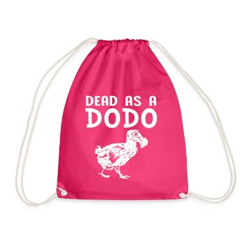 Dodo Geschenk Vogel Urzeit Fossil Archäologie Geek - Turnbeutel - Fuchsia - Vorne