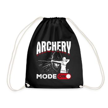 Archery Mode Bogenschütze Bogenschießen Schießspor - Turnbeutel - Schwarz - Vorne