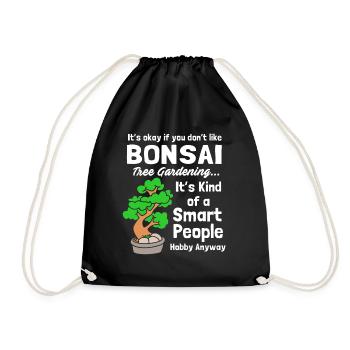 Bonsai Tree - Drawstring Bag - black - Front
