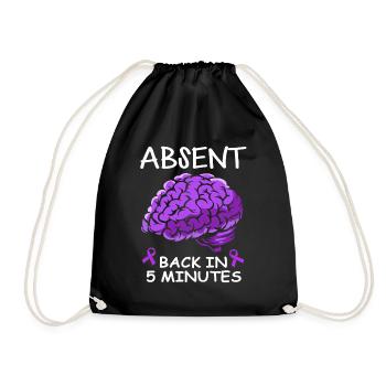 Épilepsie cerveau - Sac de sport léger - noir - Devant