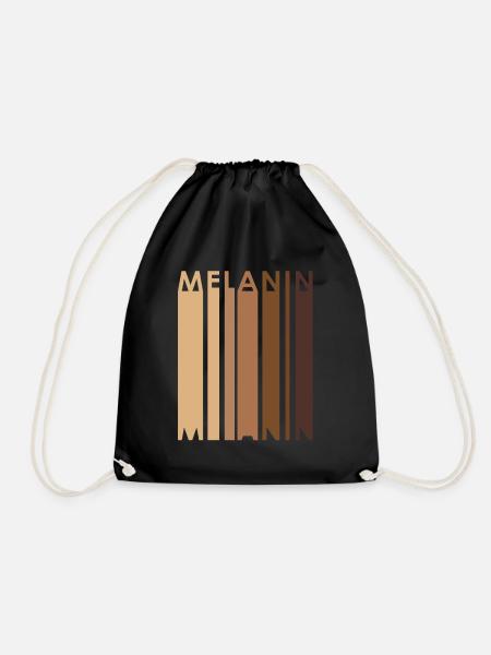 Melanin Schwarz Vielfalt Toleranz Black Power - Turnbeutel - Schwarz