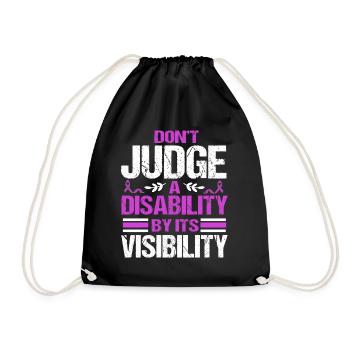 epilepsy - Drawstring Bag - black - Front