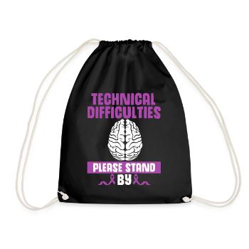 epilepsy - Drawstring Bag - black - Front