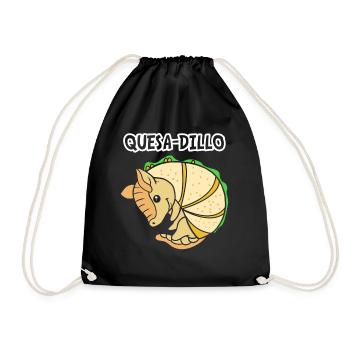 Armadillo Quesadilla Taco - Drawstring Bag - black - Front