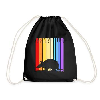 Armadillo - Drawstring Bag - black - Front