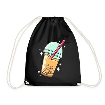 Bubble Tee Boba Tea - Turnbeutel - Schwarz - Vorne