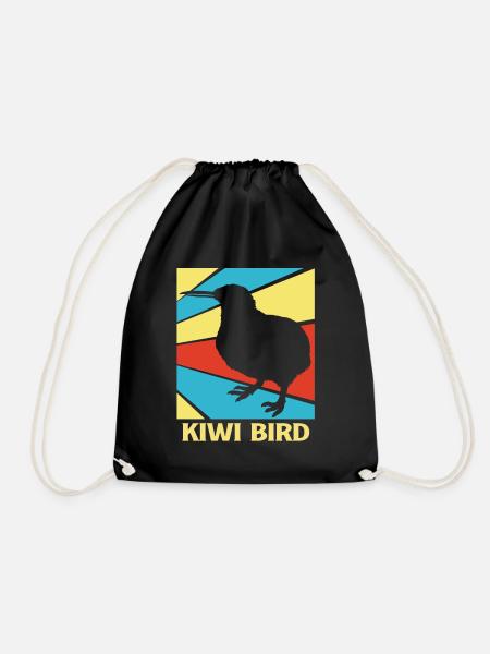kiwi-bird kiwi bird - Drawstring Bag - black