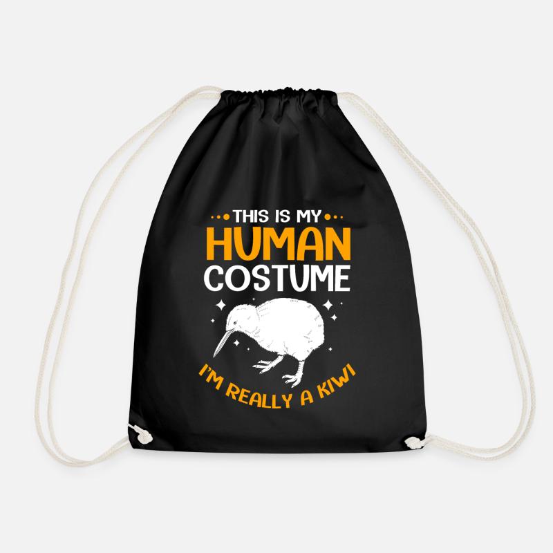 kiwi-bird kiwi bird - Drawstring Bag - black