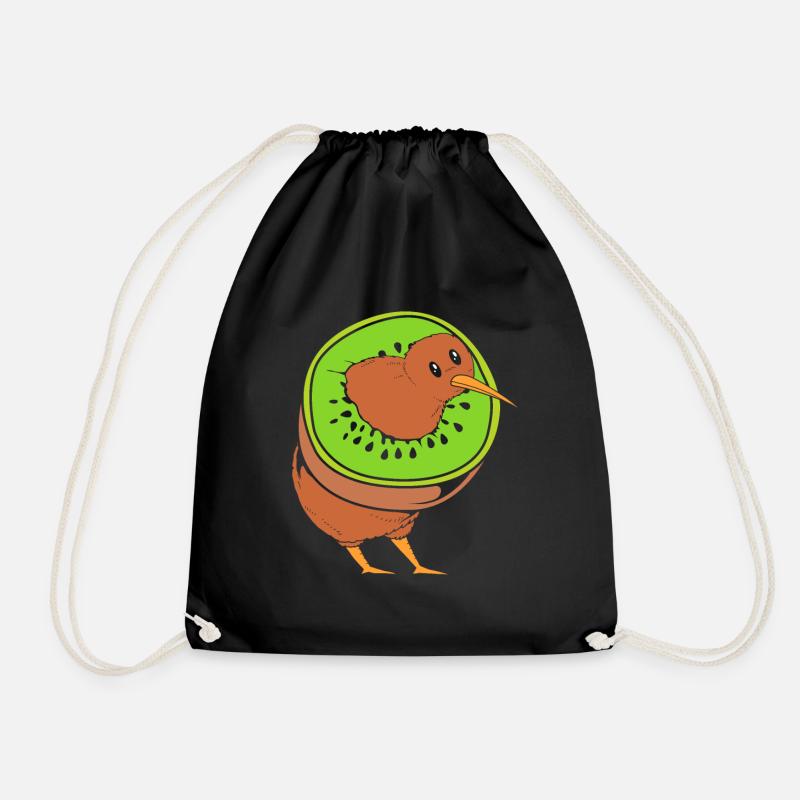 kiwi-bird kiwi bird - Drawstring Bag - black