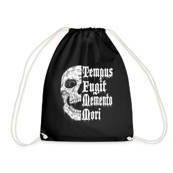 Tempus Fugit Memento Mori - Drawstring Bag - black - Front