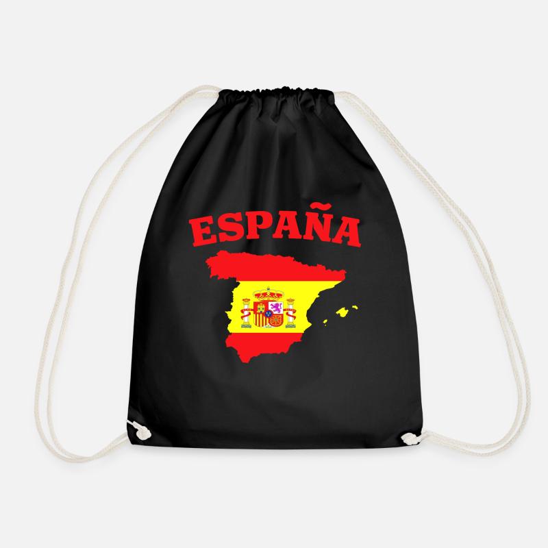 Espagne Espana Drapeau géographique - Sac de sport léger - noir